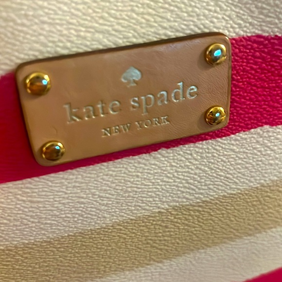 Kate Spade Bondi Road Harmony,Pink and Cream striped tote bag - Picture 2 of 6